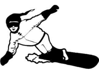  Snowboarder Cut Decal Proportional