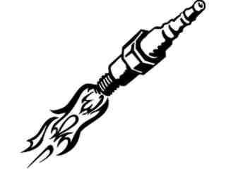  Spark Plug Flame_ 0 4 8_ V A 1 Decal Proportional