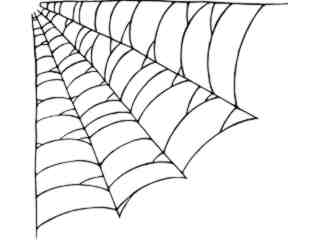  Spider Web Corner Decal Proportional