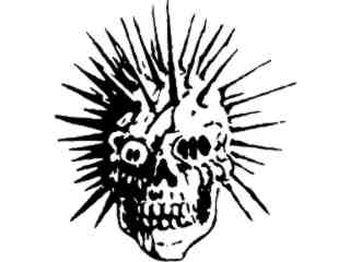  Spike Skull Decal Proportional