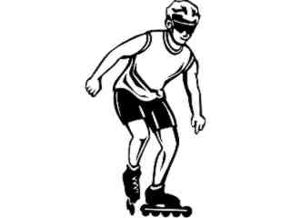  Sports_ Roller Skater_ P A 1 Decal Proportional