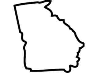  States_ Georgia_ Outline Decal Proportional