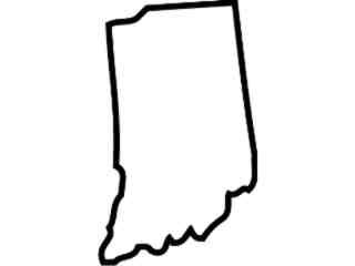  States_ Indiana_ Outline Decal Proportional