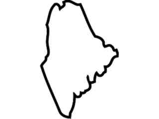  States_ Maine_ Outline Decal Proportional