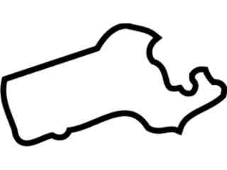  States_ Massachusetts_ Outline Decal Proportional