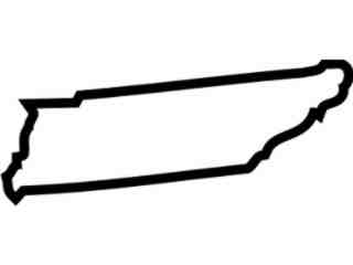  States_ Tennessee_ Outline Decal Proportional