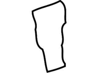  States_ Vermont_ Outline Decal Proportional