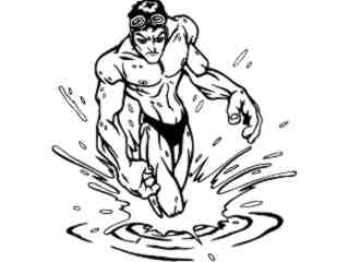  Swimming Sexy Man_ M B 1 Decal Proportional