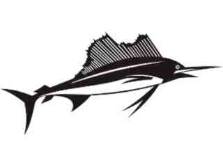  Sword Fish Marlin Sharp 3 Decal Proportional