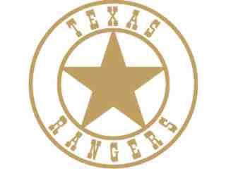  Texas Ranger Badge Decal Proportional