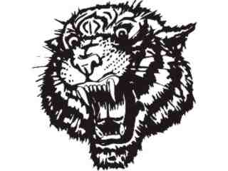  Tiger Roaring Head_ D T L Decal Proportional