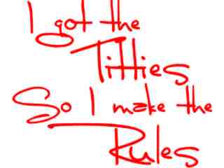  Titties Rules Decal Proportional