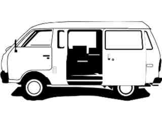  Transportation_ Nissan Van D R_ P A 1 Decal Proportional