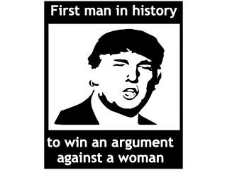  Trump Argue Woman Fight_ I N V Decal Proportional