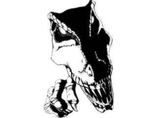  Tyrannosaurus Rex Head_ M B 1_ D T L Decal Proportional