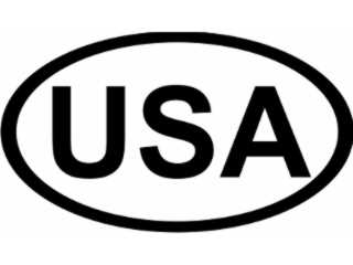  Usa Oval 2 Decal Proportional