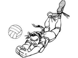  Volleyball Reach_ M B 1 Decal Proportional