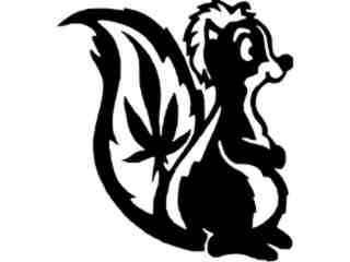  Weed Skunk Decal Proportional