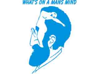  Whats On A Mans Mind Decal Proportional