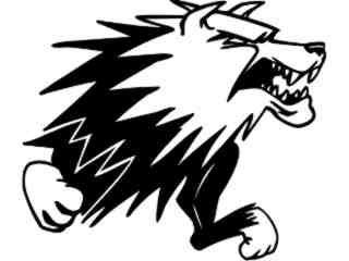  Wolf Growl Paw_ G D G Decal Proportional