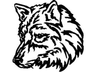  Wolf Head 1 Decal Proportional