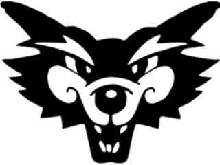  Wolf Head 3 Decal Proportional