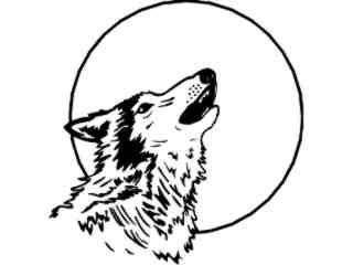  Wolf Howling 1 Decal Proportional