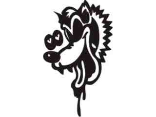  Wolf In Love Decal Proportional
