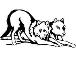  Wolves Bowing Decal Proportional