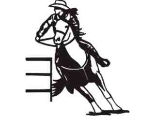  Women Horse Racing_ C U 1 Decal Proportional