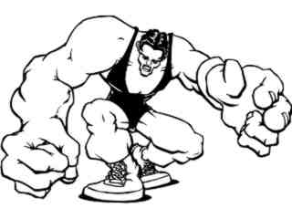  Wrestling Bodybuilder 2_ M B 1 Decal Proportional