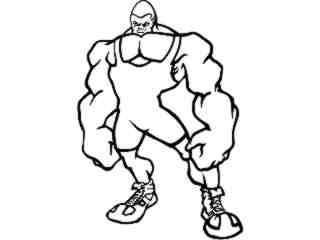  Wrestling Bodybuilder_ M B 1 Decal Proportional