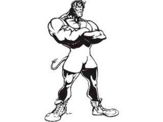  Wrestling Devil Muscle_ M B 1 Decal Proportional