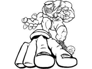  Wrestling Hand Stomp_ M B 1 Decal Proportional