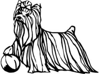  Yorkie Dog 2 Decal Proportional