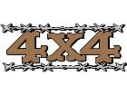  4 X 4 Barbed C L 1 Decal
