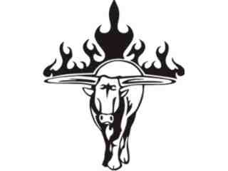  Animal Flames Bull Longhorn_ 0 5 0b_ A F 1 Decal Proportional