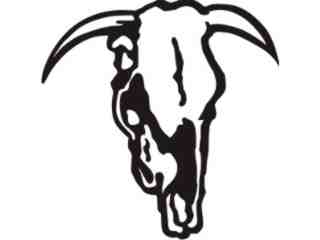 Cow Skull 6 Decal Proportional