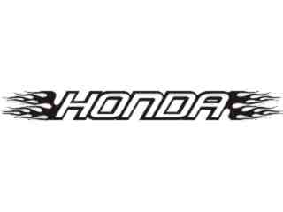  Honda Flame Ends Decal Proportional
