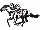  Horse Jockey Racing Checker C U 1 Decal