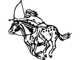  Indian Horse Rider Decal Proportional