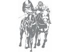 Jockeys Horse Racing Duo Decal