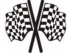  Racing Checker Flags Decal