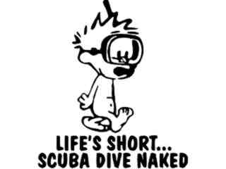  Scuba Dive Naked Decal Proportional