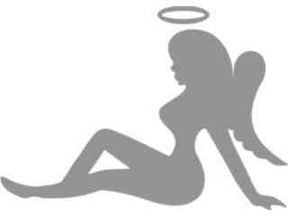  Sexy Angel Girl Silhouette Decal Proportional
