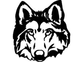  Wolf Head 2 Decal Proportional