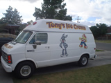 Tonys Ice Cream's custom vinyl sticker project