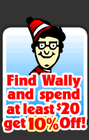 find wally get 10% off orders over $20
