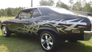 Chevy Nova with Custom Graphics