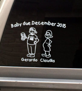 Pregnant Family Decal